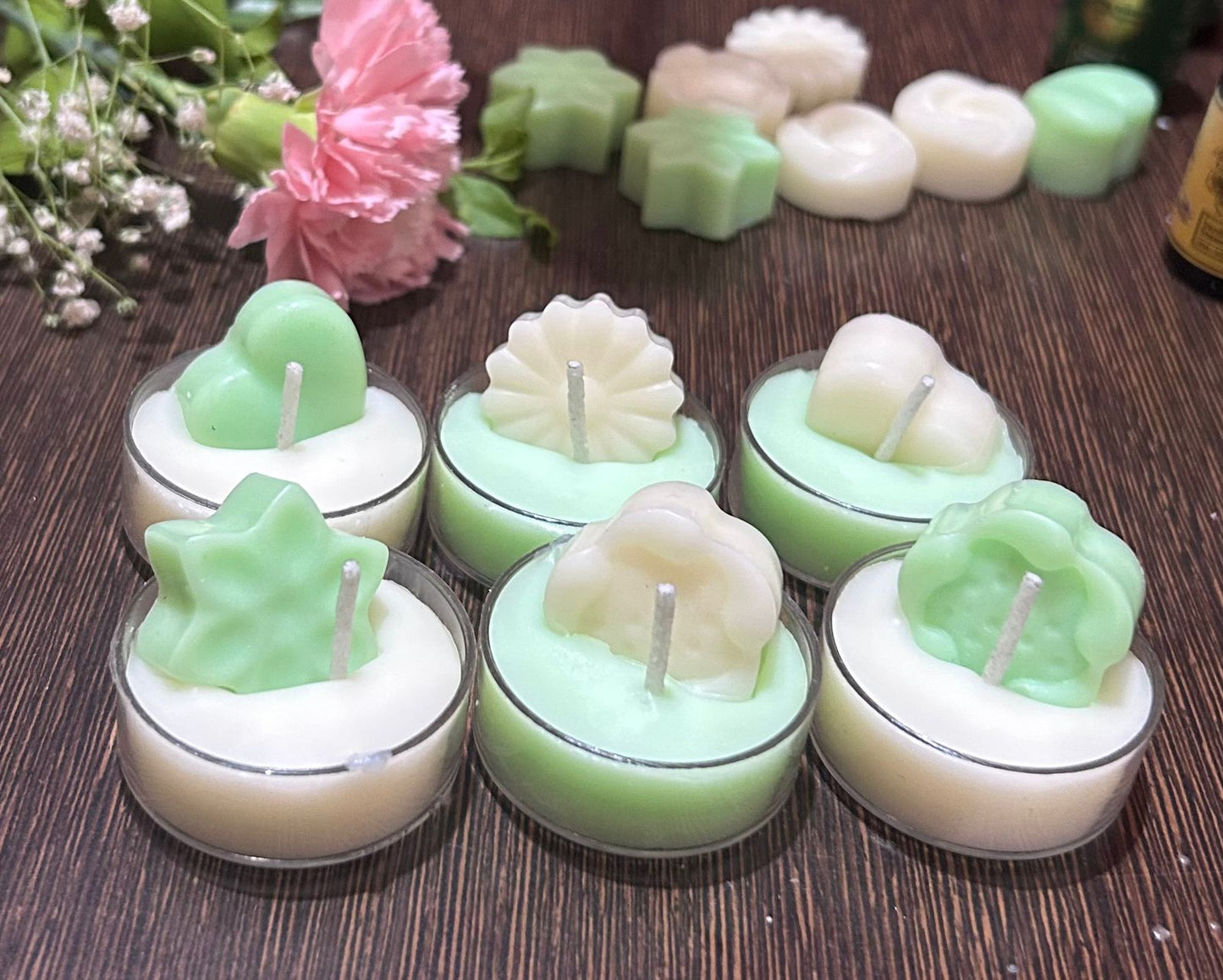 The Ved Aura Sandalwood Soy Wax Tealight Candles - The Ved Aura