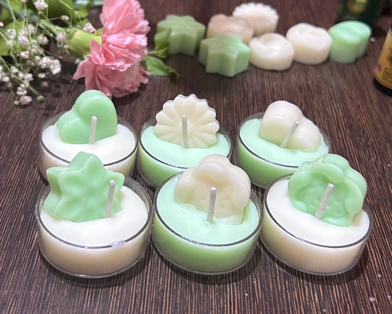The Ved Aura Sandalwood Soy Wax Tealight Candles - The Ved Aura